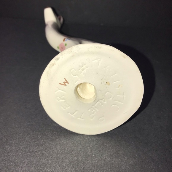 Vintage Artistic California Pottery Ceramic Deer Figurine With Flowers - Picture 6 of 12